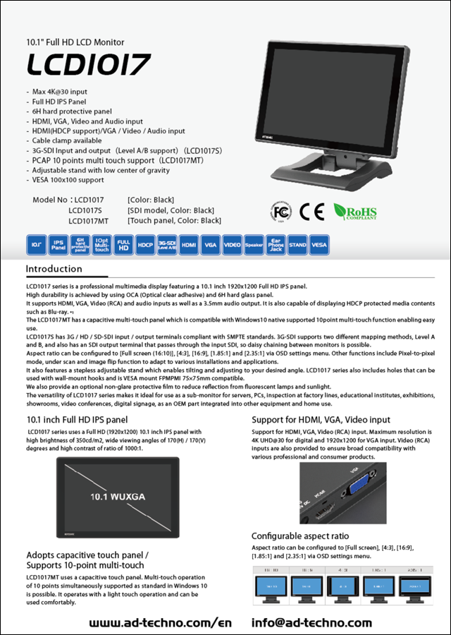 27816円 ブランド雑貨総合 ADTECHNO エーディテクノ CL1042N 10.4型SVGA高品質液晶モニター スクエア ※キャンセル不可商品です