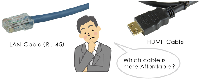 Transmit uncompressed HDMI signals with the more economical twisted pair Cat5e/6 LAN cable