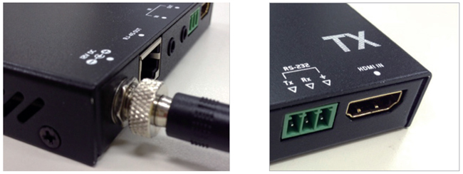 Screw-lock DC connector, Captive Screw RS-232C connector