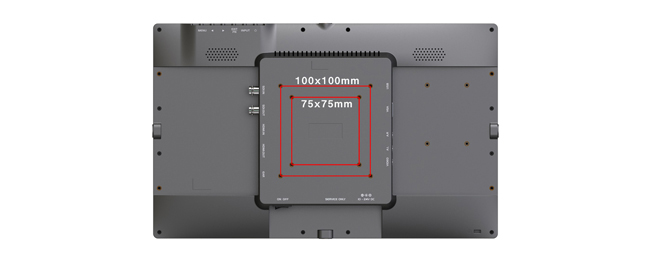 VESA mount FPMPMI 75x75mm and 100x100mm compatible