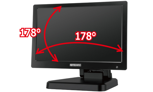 High Resolution (1280X800), wide angle(178°) 16:10 IPS LCD panel