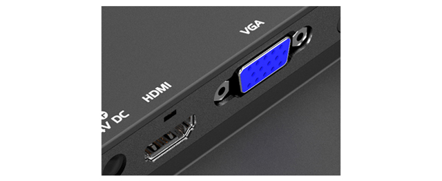 Support for HDMI, VGA, Video input