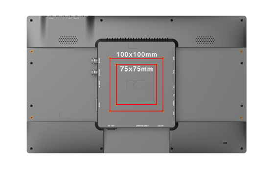 Supports standard VESA mount 75 x 75 mm and 100 x 100 mm specification