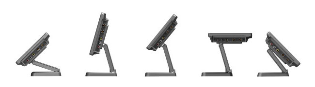 Stepless adjustable stand with low CG (center of gravity)