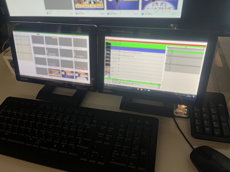 副調整室に配置されたLCD1017MT