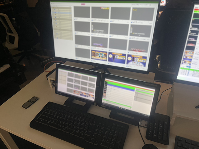 副調整室に配置されたLCD1017MT
