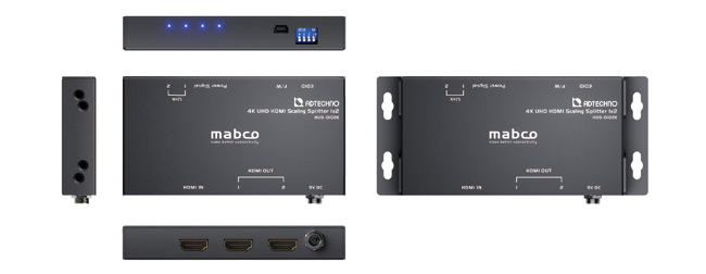 HUS-0102E | スケーリング機能搭載 業務用薄型HDMI 2.0a 2分配器 