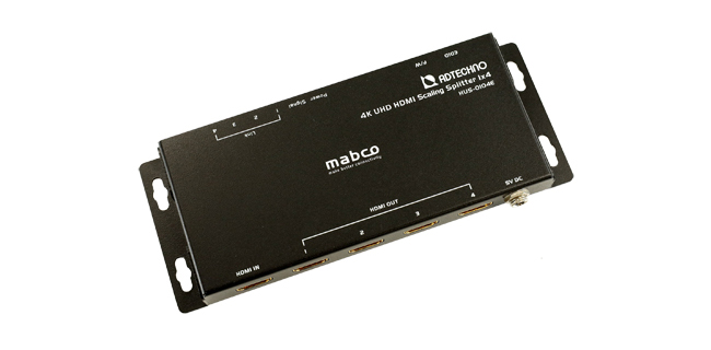HUS-0104E | スケーリング機能搭載 業務用薄型HDMI 2.0a 4分配器 
