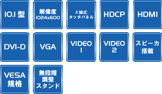 ADTECHNO LCD1012　10.1型液晶ディスプレイ