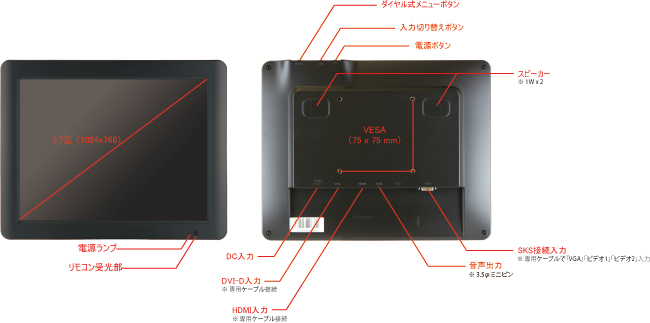 LCD97/LCD97W | HDCP対応9.7型業務用液晶ディスプレイ LCD97/LCD97W | HDCP対応9.7型業務用液晶ディスプレイ