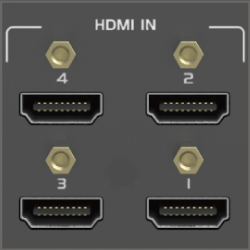4系統のHDMI入力端子搭載