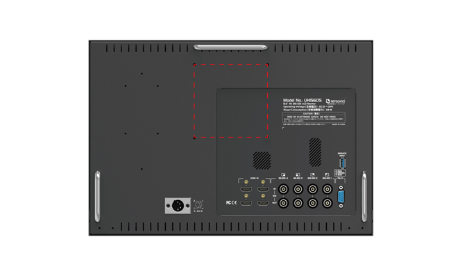 VESA100x100mmネジ穴を搭載