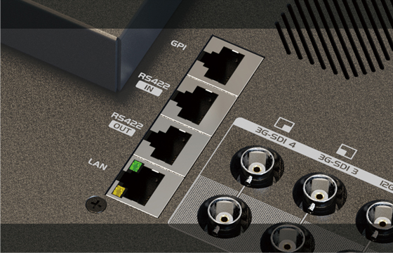 LANケーブルによる多彩なコントロール方法（GPI/RS-422/IP）