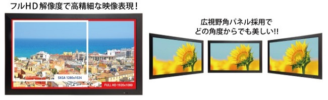 3G-SDI入出力対応フルHD液晶パネル搭載 15.6型ワイド業務用マルチ